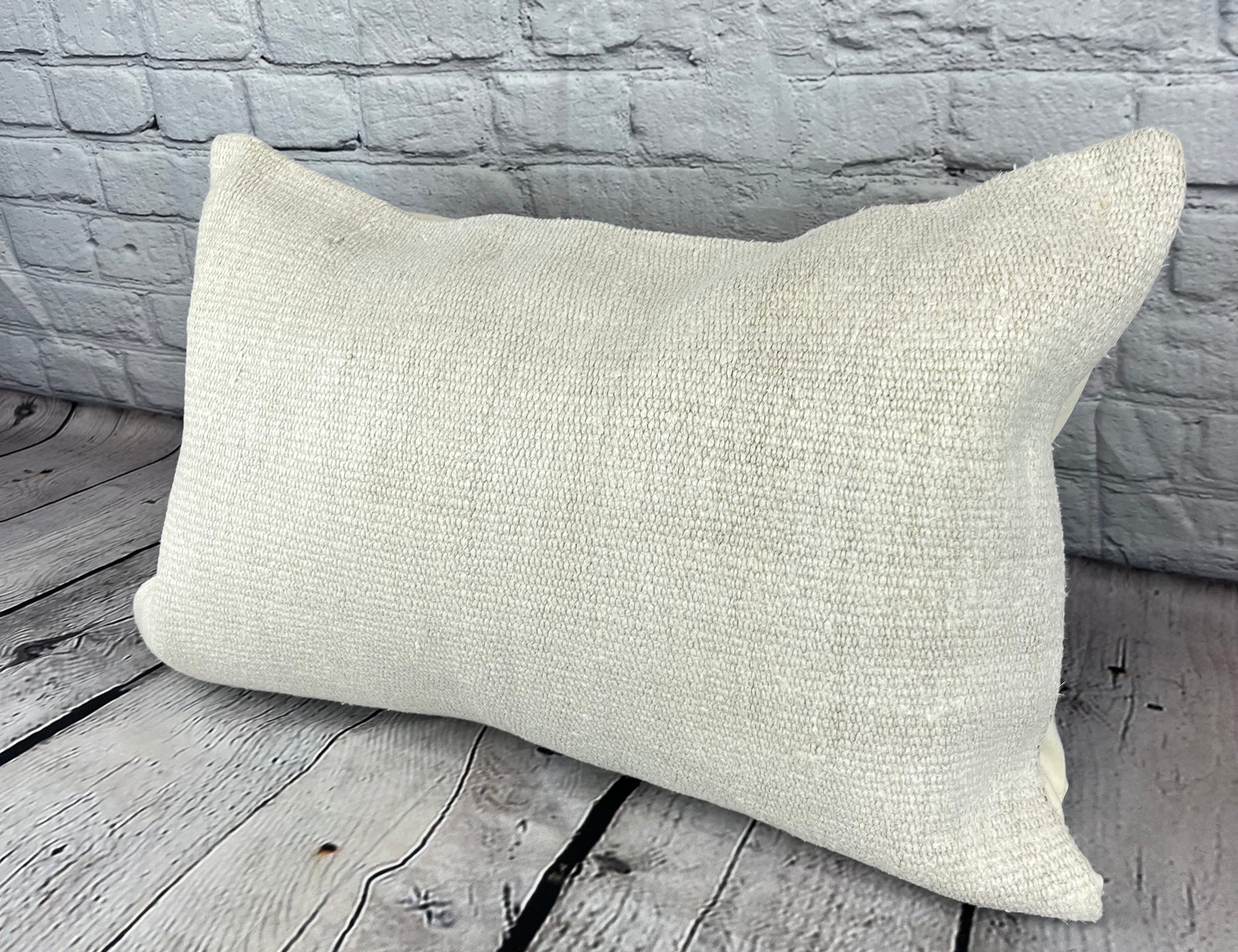16 x 24 Hemp Pillow Turkish Cushion Natural White Pillow Cushion Cover #6130