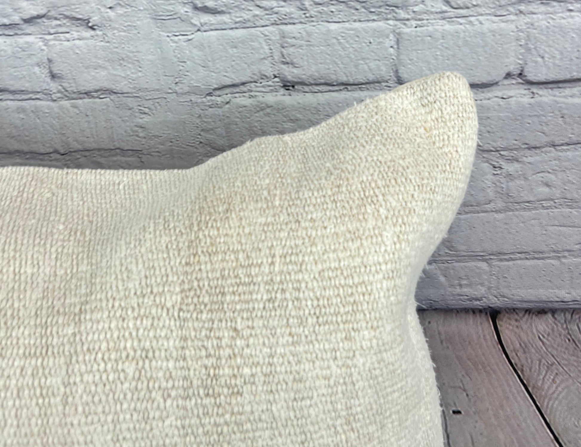 16 x 24 Hemp Pillow Turkish Cushion Natural White Pillow Cushion Cover #6130