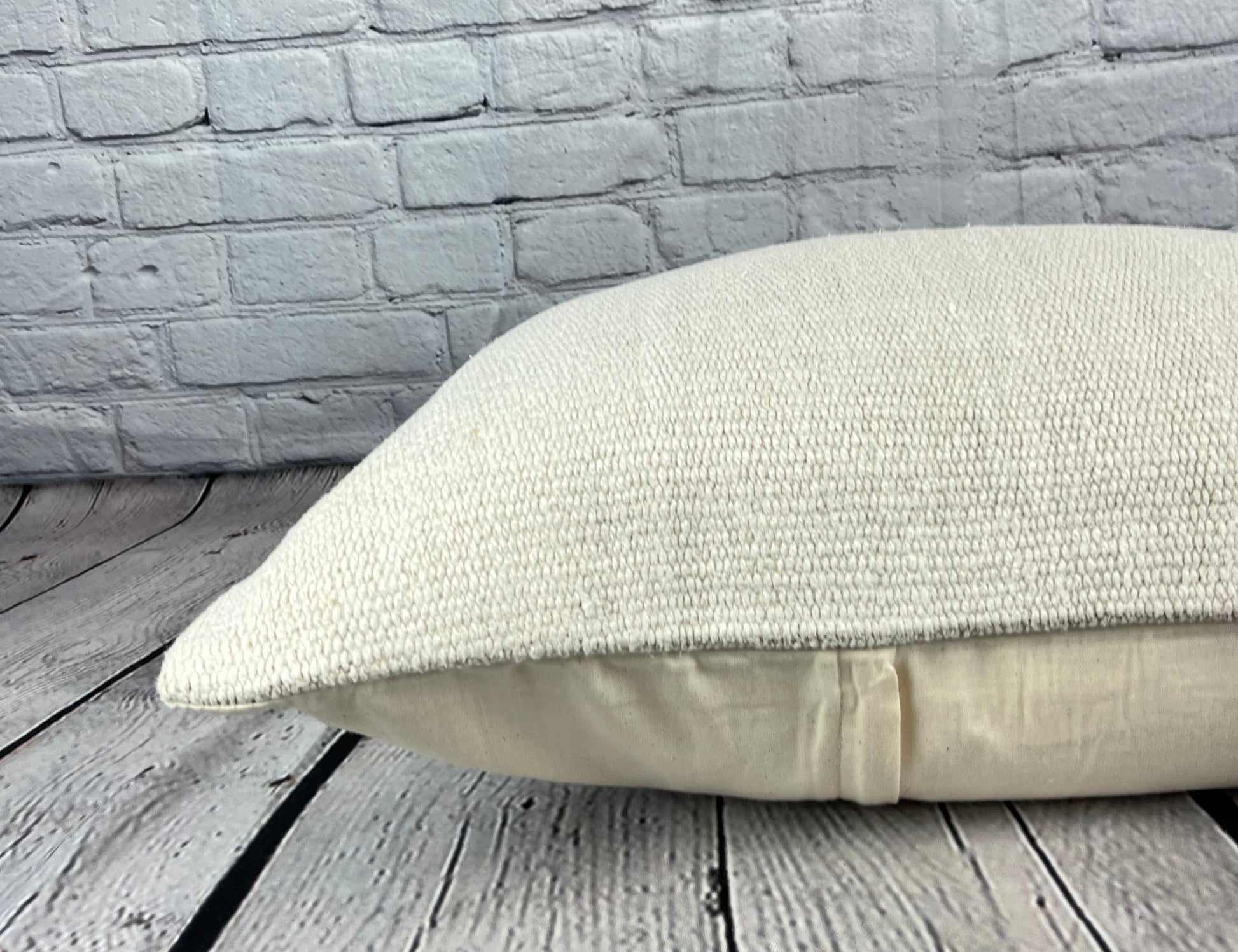 16 x 24 Hemp Pillow Turkish Cushion Natural White Pillow Cushion Cover #6130