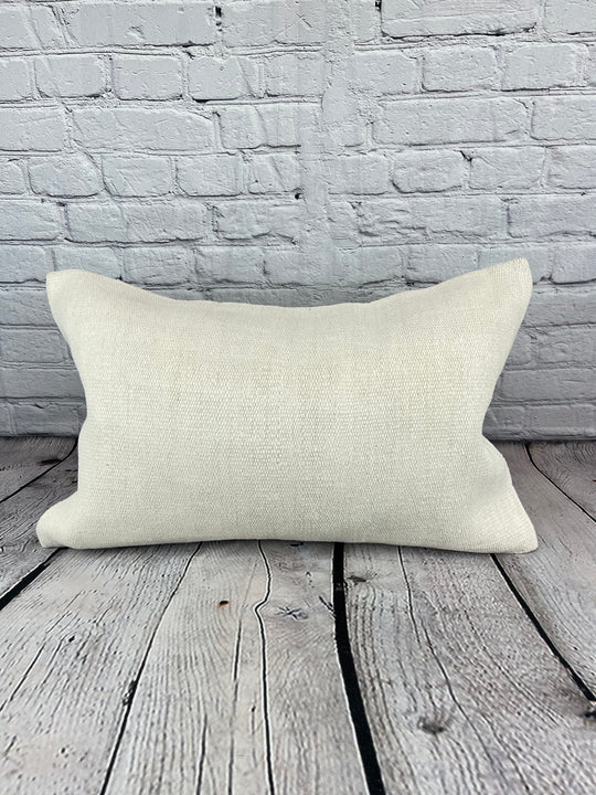 16 x 24 Hemp Pillow Turkish Cushion Natural White Pillow Cushion Cover #6132