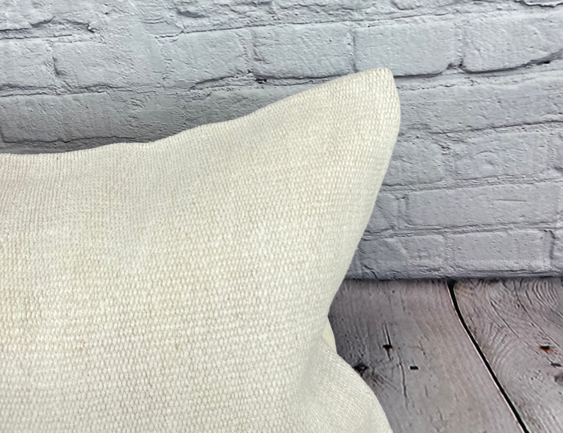 16 x 24 Hemp Pillow Turkish Cushion Natural White Pillow Cushion Cover #6132