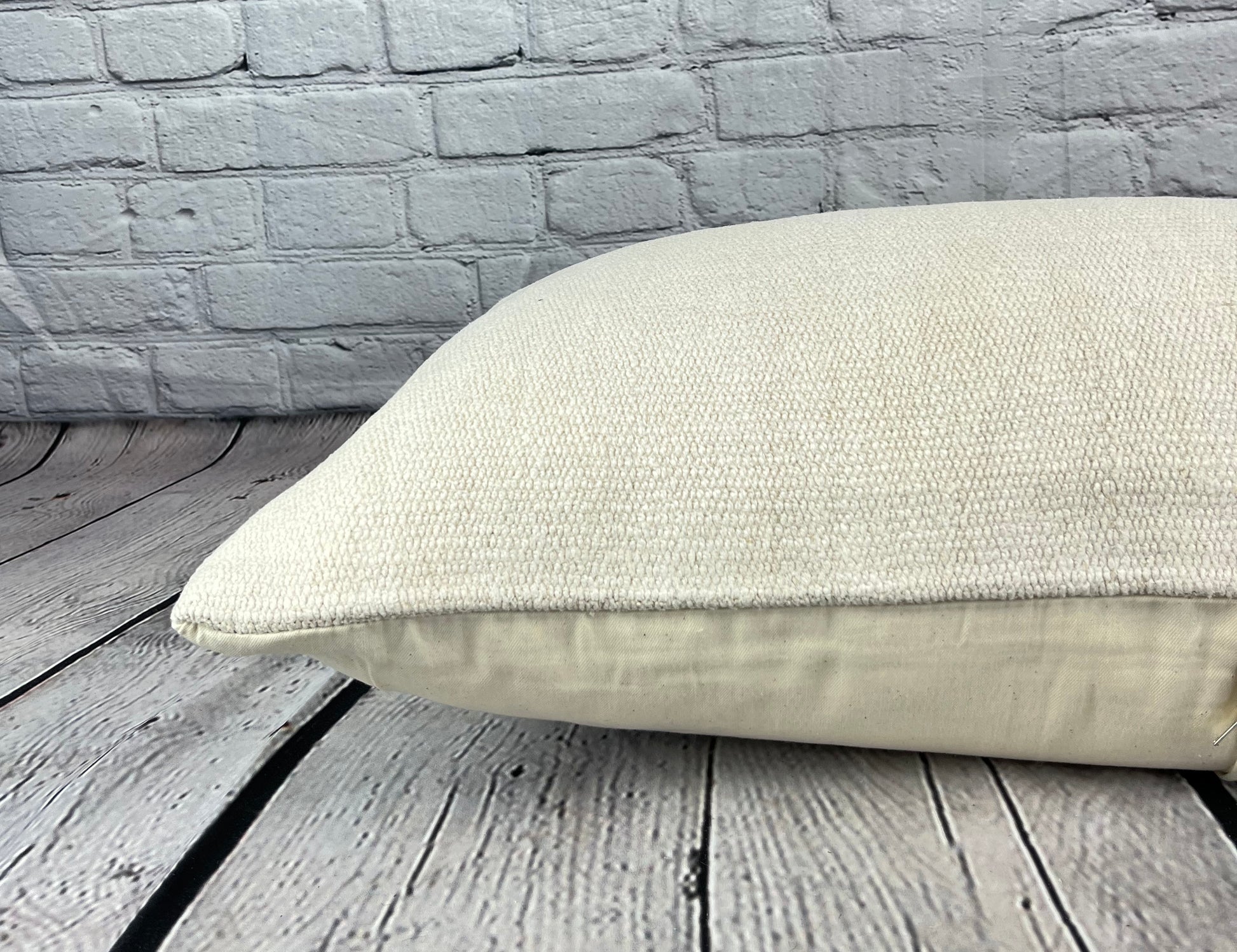 16 x 24 Hemp Pillow Turkish Cushion Natural White Pillow Cushion Cover #6132