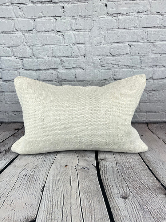 16 x 24 Hemp Pillow Turkish Cushion Natural White Pillow Cushion Cover #6131