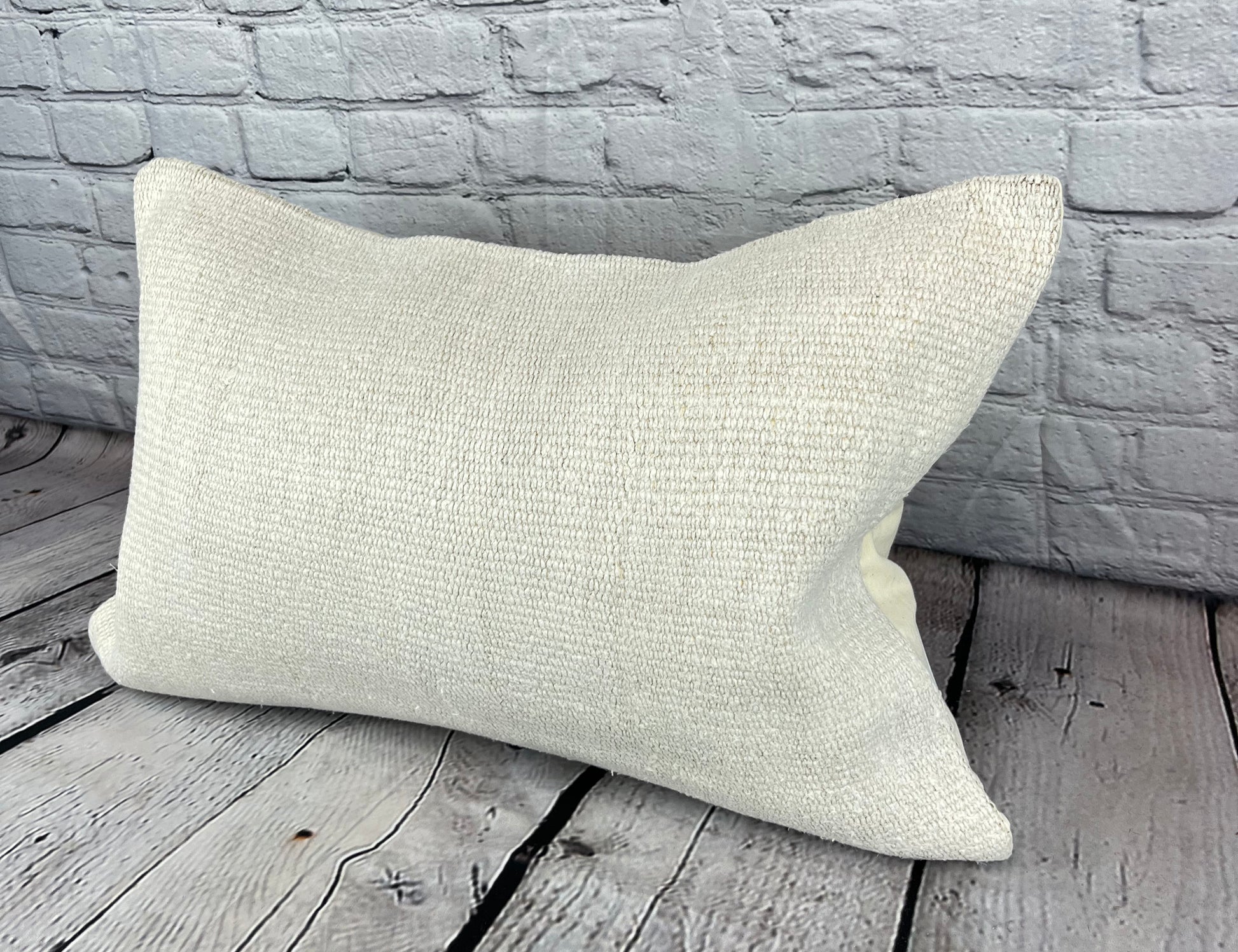 16 x 24 Hemp Pillow Turkish Cushion Natural White Pillow Cushion Cover #6131