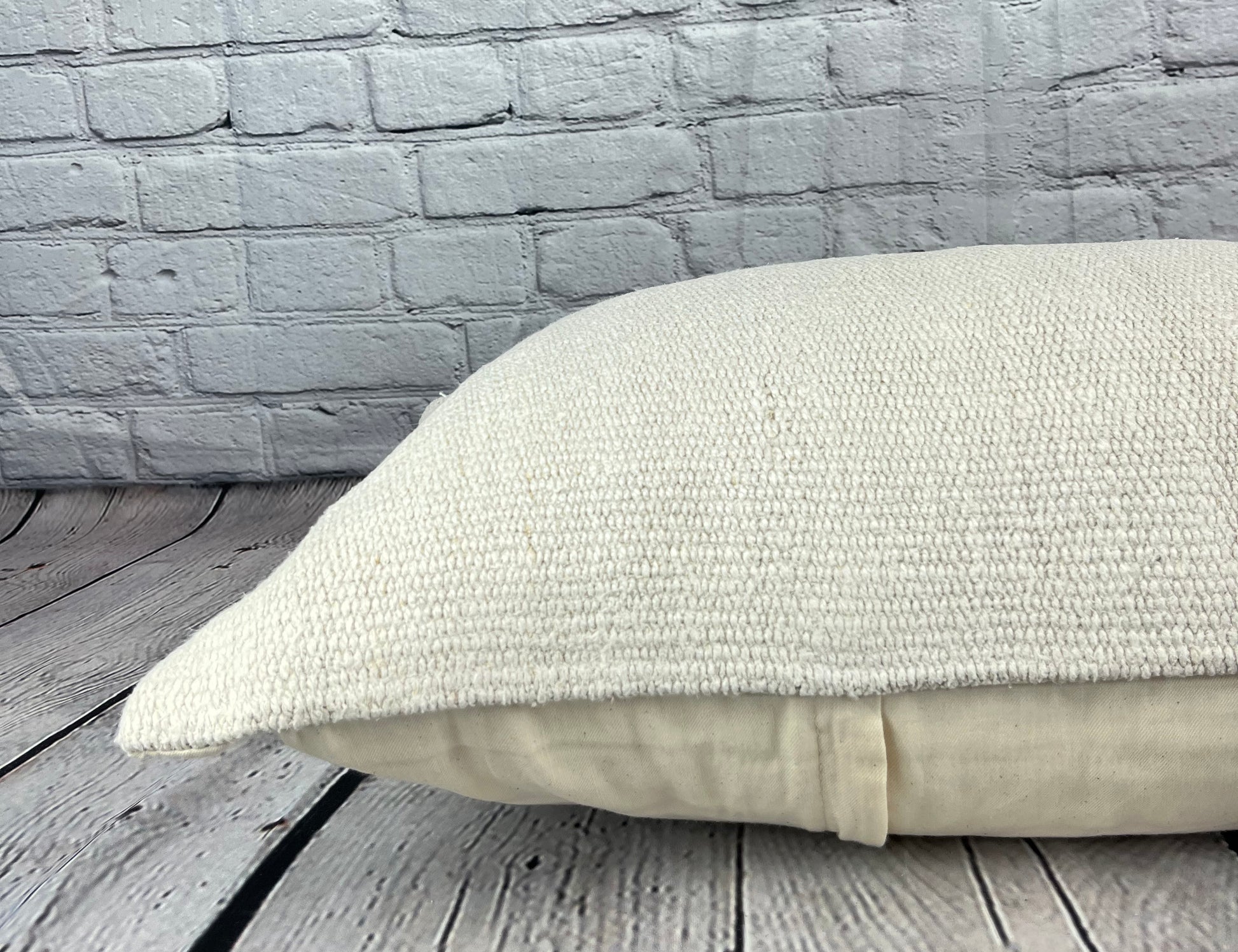 16 x 24 Hemp Pillow Turkish Cushion Natural White Pillow Cushion Cover #6131