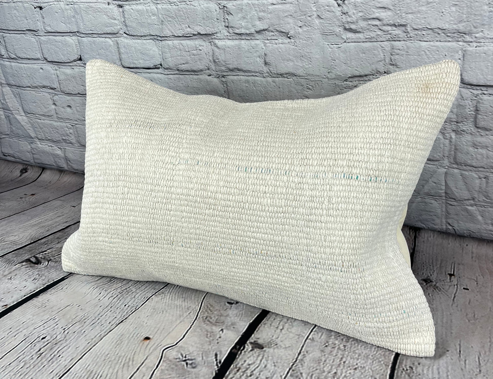 16 x 24 Hemp Pillow Turkish Cushion Natural White Pillow Cushion Cover #6133