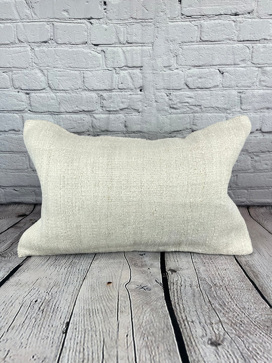 16 x 24 Hemp Pillow Turkish Cushion Natural White Pillow Cushion Cover #6146
