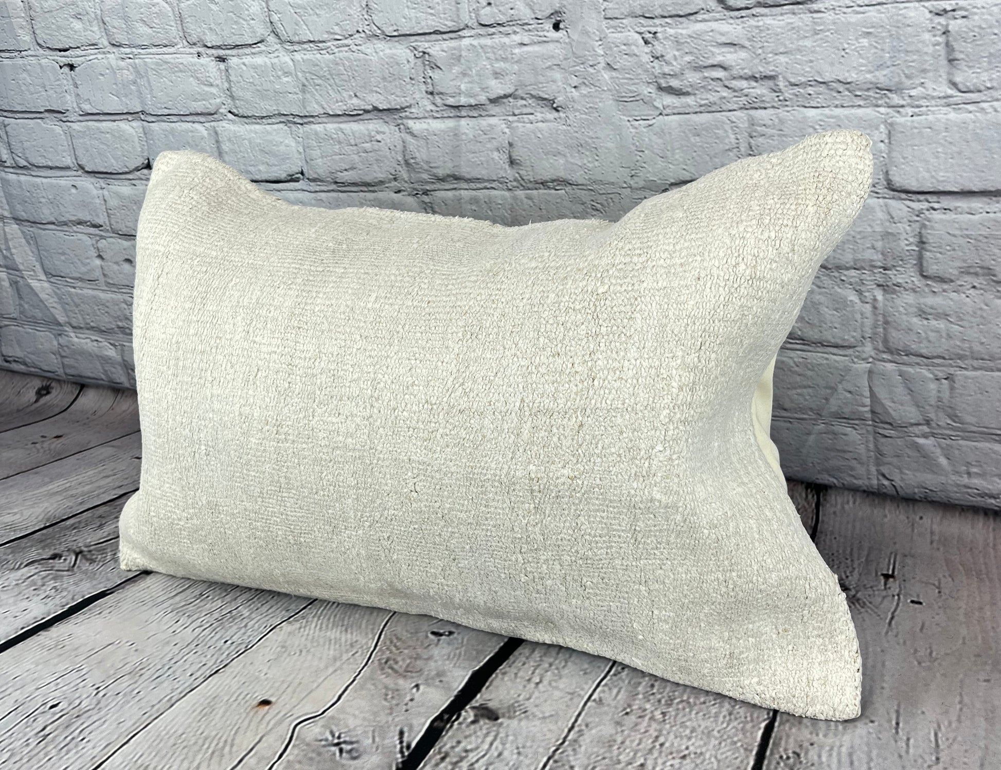16 x 24 Hemp Pillow Turkish Cushion Natural White Pillow Cushion Cover #6146