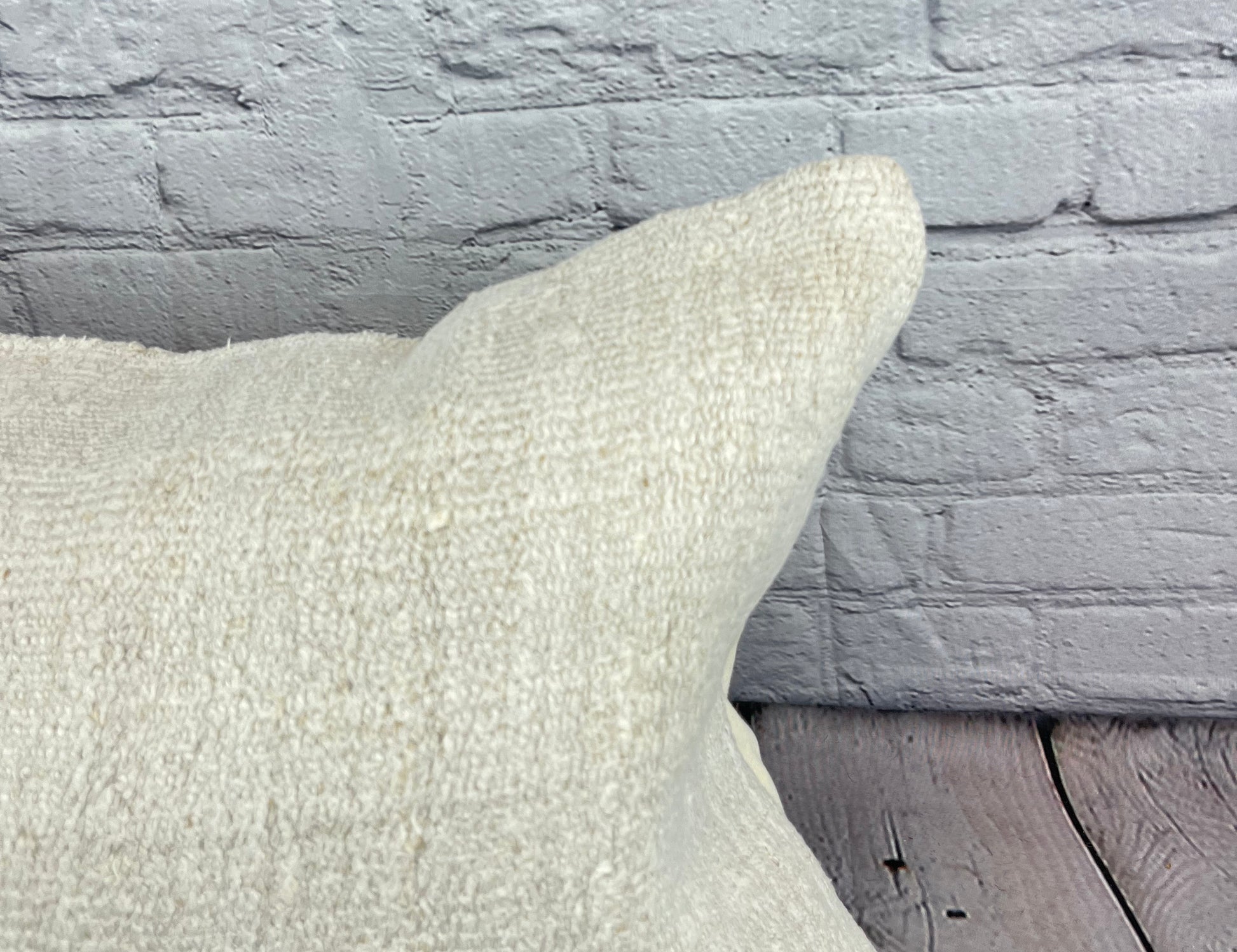 16 x 24 Hemp Pillow Turkish Cushion Natural White Pillow Cushion Cover #6146