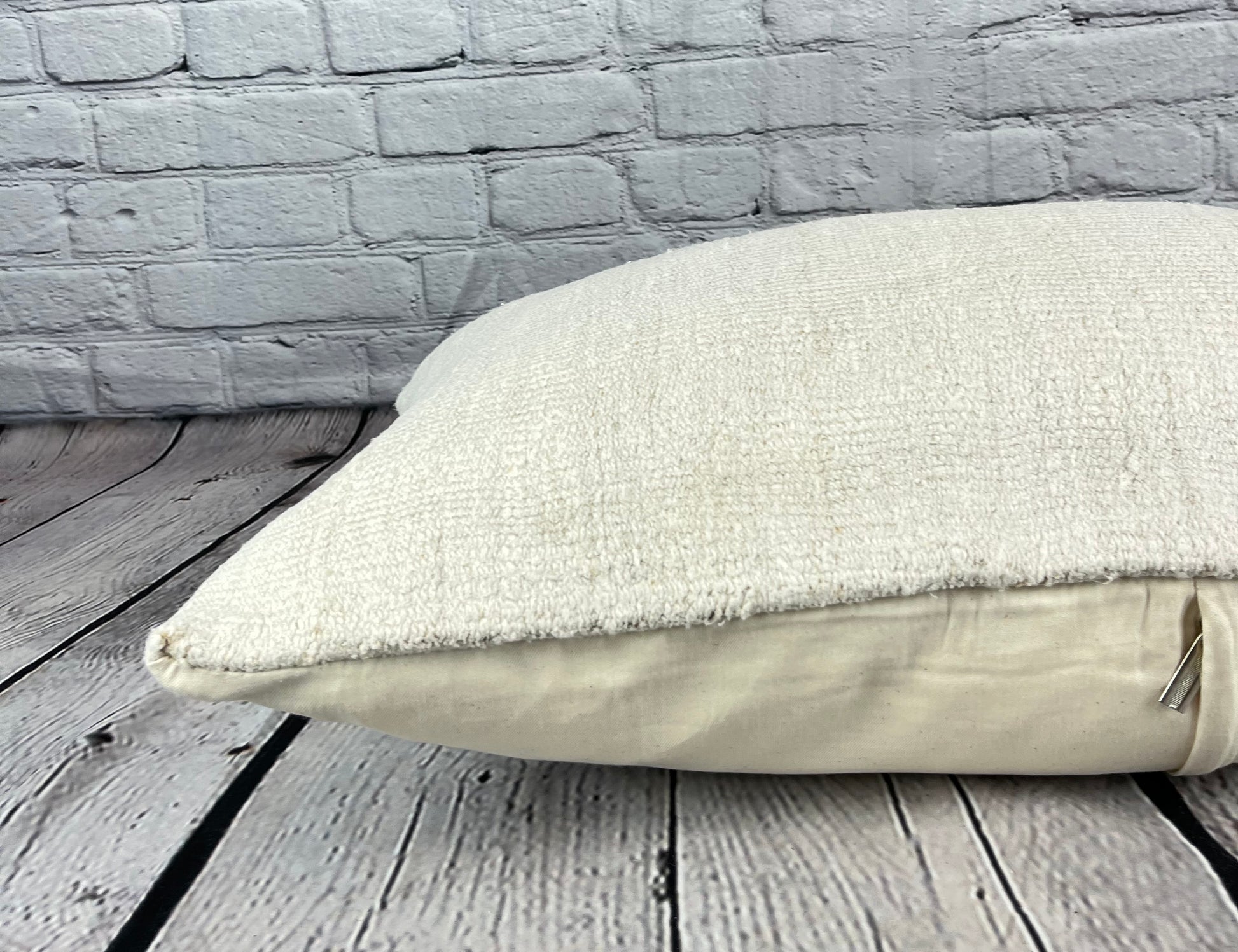 16 x 24 Hemp Pillow Turkish Cushion Natural White Pillow Cushion Cover #6146