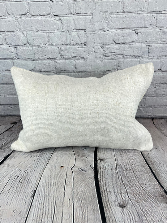 16 x 24 Hemp Pillow Turkish Cushion Natural White Pillow Cushion Cover #6140