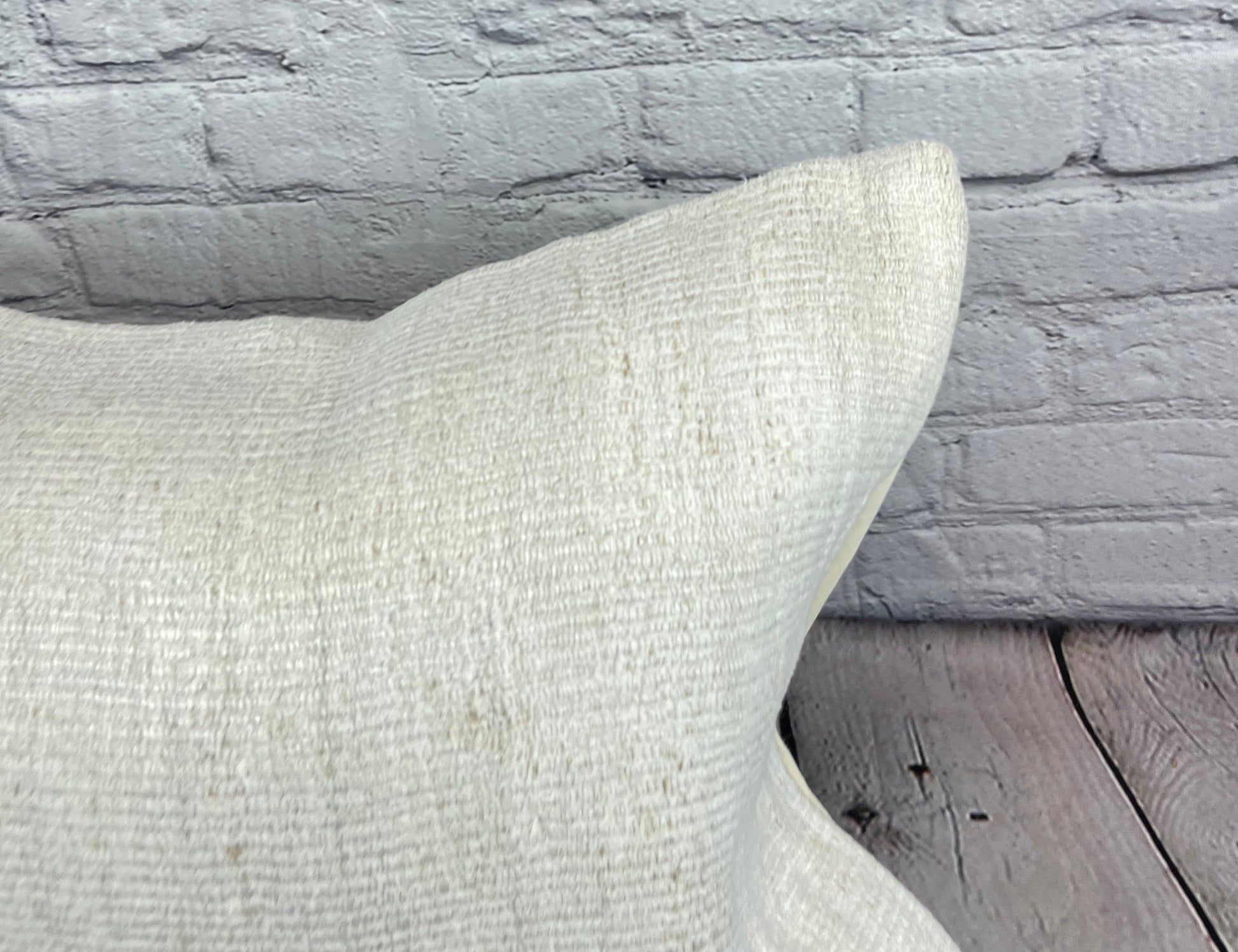 16 x 24 Hemp Pillow Turkish Cushion Natural White Pillow Cushion Cover #6140