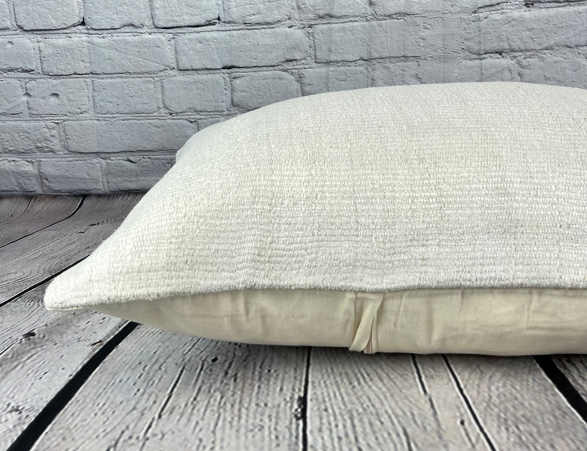 16 x 24 Hemp Pillow Turkish Cushion Natural White Pillow Cushion Cover #6140