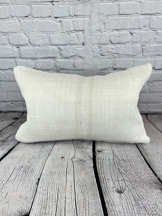 16 x 24 Hemp Pillow Turkish Cushion Natural White Pillow Cushion Cover #6113