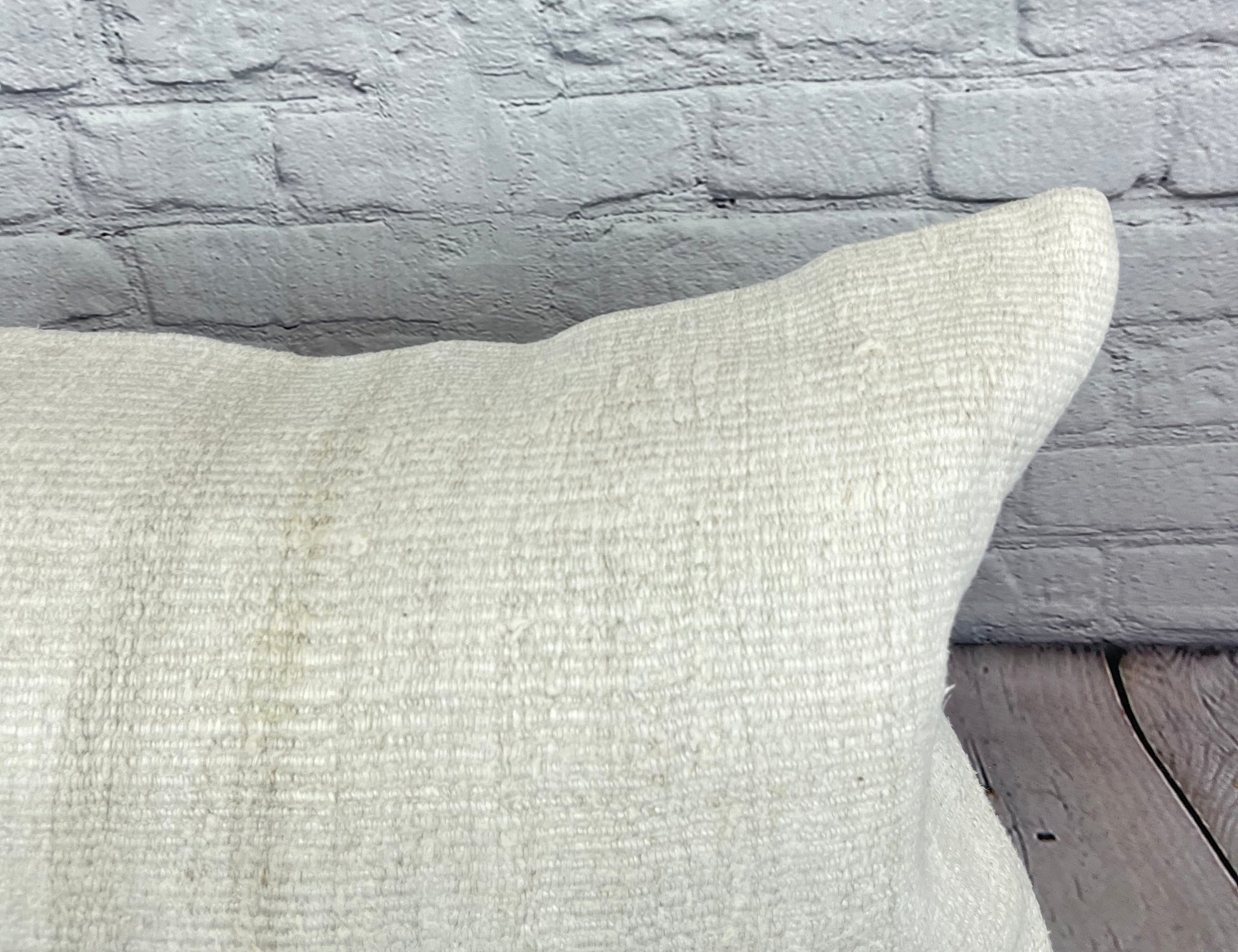 16 x 24 Hemp Pillow Turkish Cushion Natural White Pillow Cushion Cover #6113