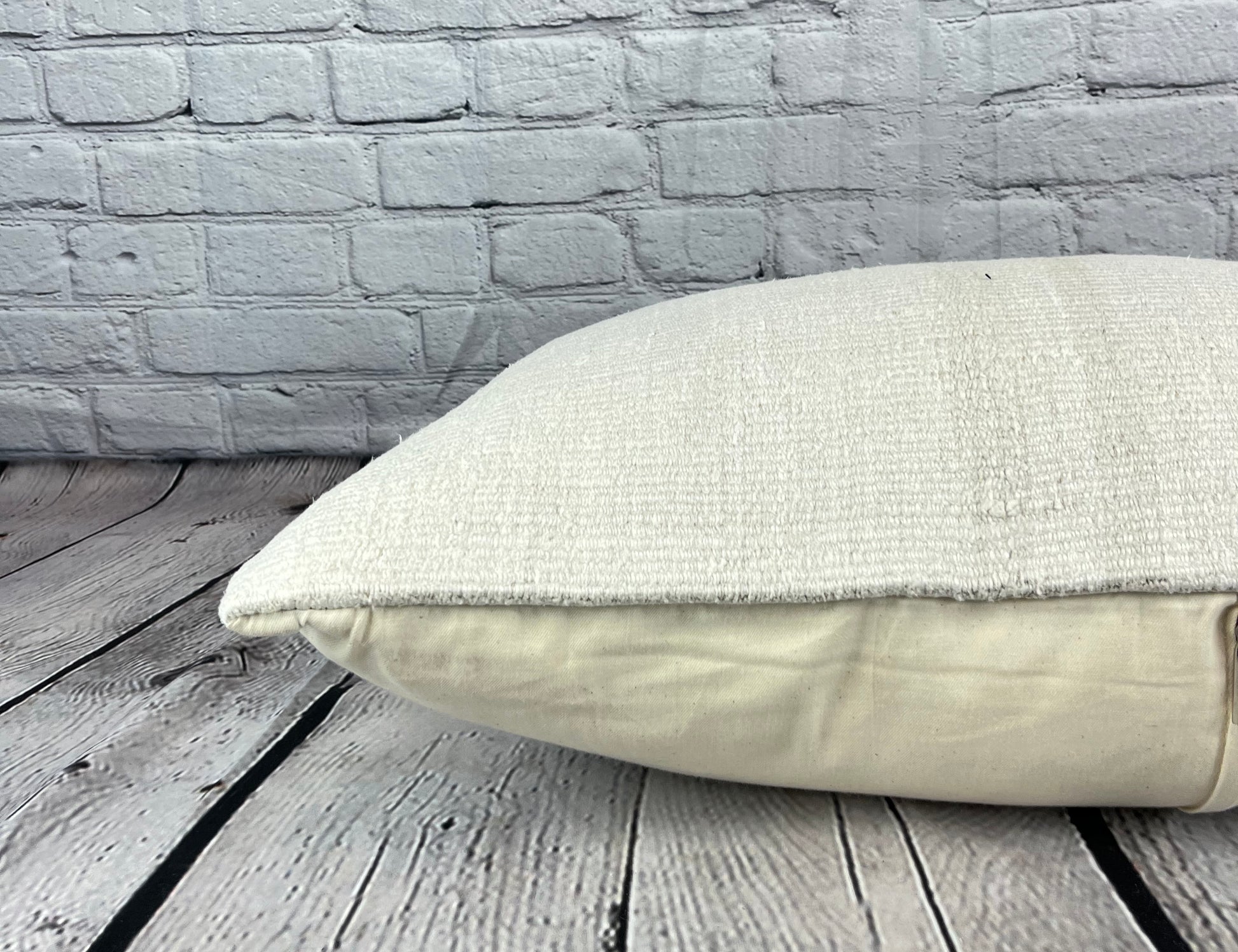 16 x 24 Hemp Pillow Turkish Cushion Natural White Pillow Cushion Cover #6113