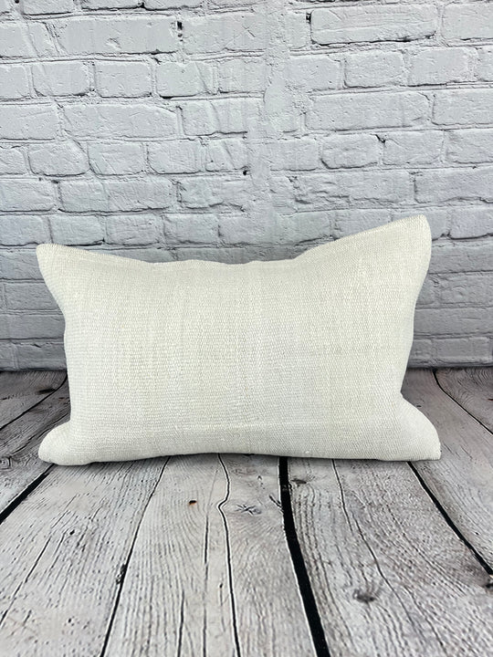 16 x 24 Hemp Pillow Turkish Cushion Natural White Pillow Cushion Cover #6141
