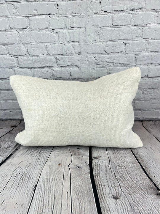 16 x 24 Hemp Pillow Turkish Cushion Natural White Pillow Cushion Cover #6111