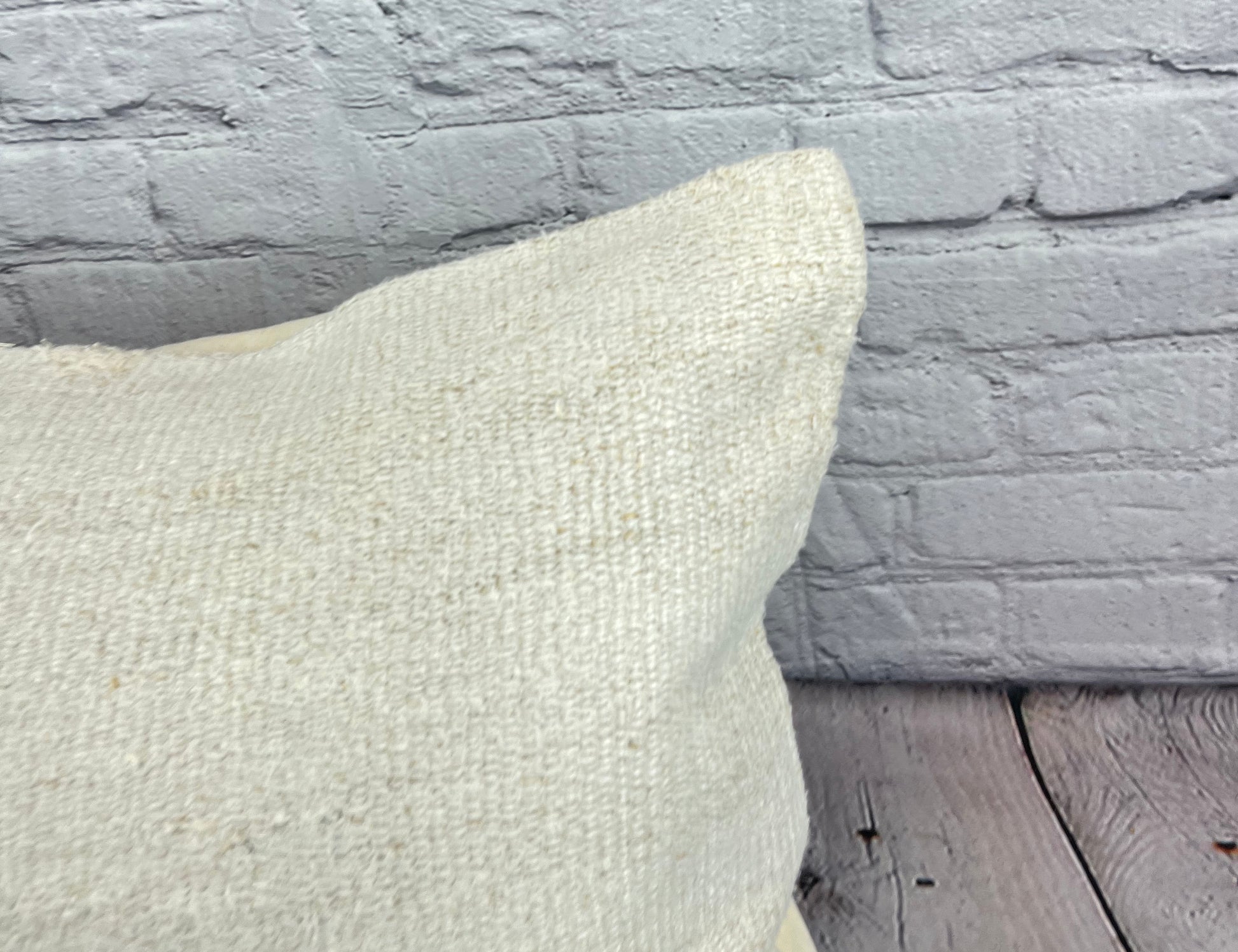 16 x 24 Hemp Pillow Turkish Cushion Natural White Pillow Cushion Cover #6111