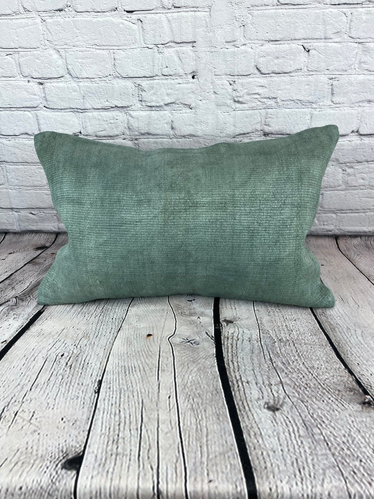 16 x 24 Hemp Pillow Turkish Cushion Natural Spanish Green Pillow Cushion Cover #6410