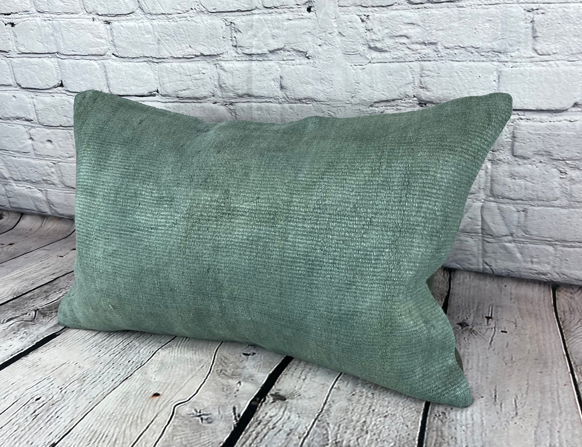 16 x 24 Hemp Pillow Turkish Cushion Natural Spanish Green Pillow Cushion Cover #6410