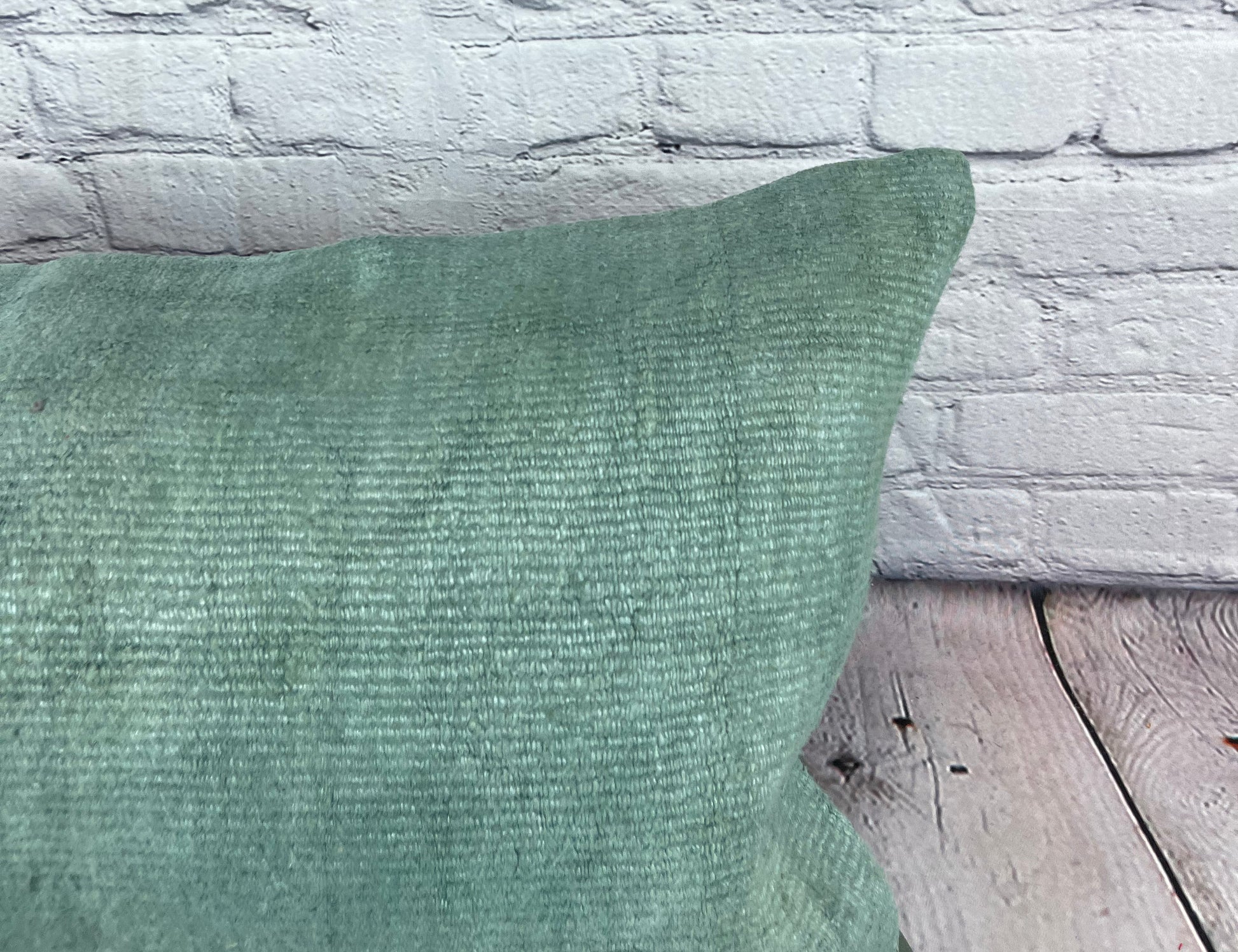 16 x 24 Hemp Pillow Turkish Cushion Natural Spanish Green Pillow Cushion Cover #6410