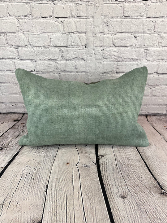 16 x 24 Hemp Pillow Turkish Cushion Natural Spanish Green Pillow Cushion Cover #6411