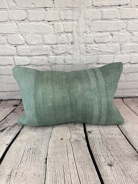 16 x 24 Hemp Pillow Turkish Cushion Natural Spanish Green Pillow Cushion Cover #6408
