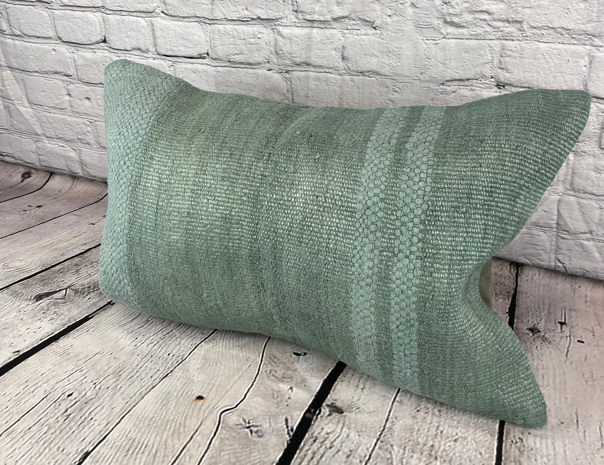 16 x 24 Hemp Pillow Turkish Cushion Natural Spanish Green Pillow Cushion Cover #6408