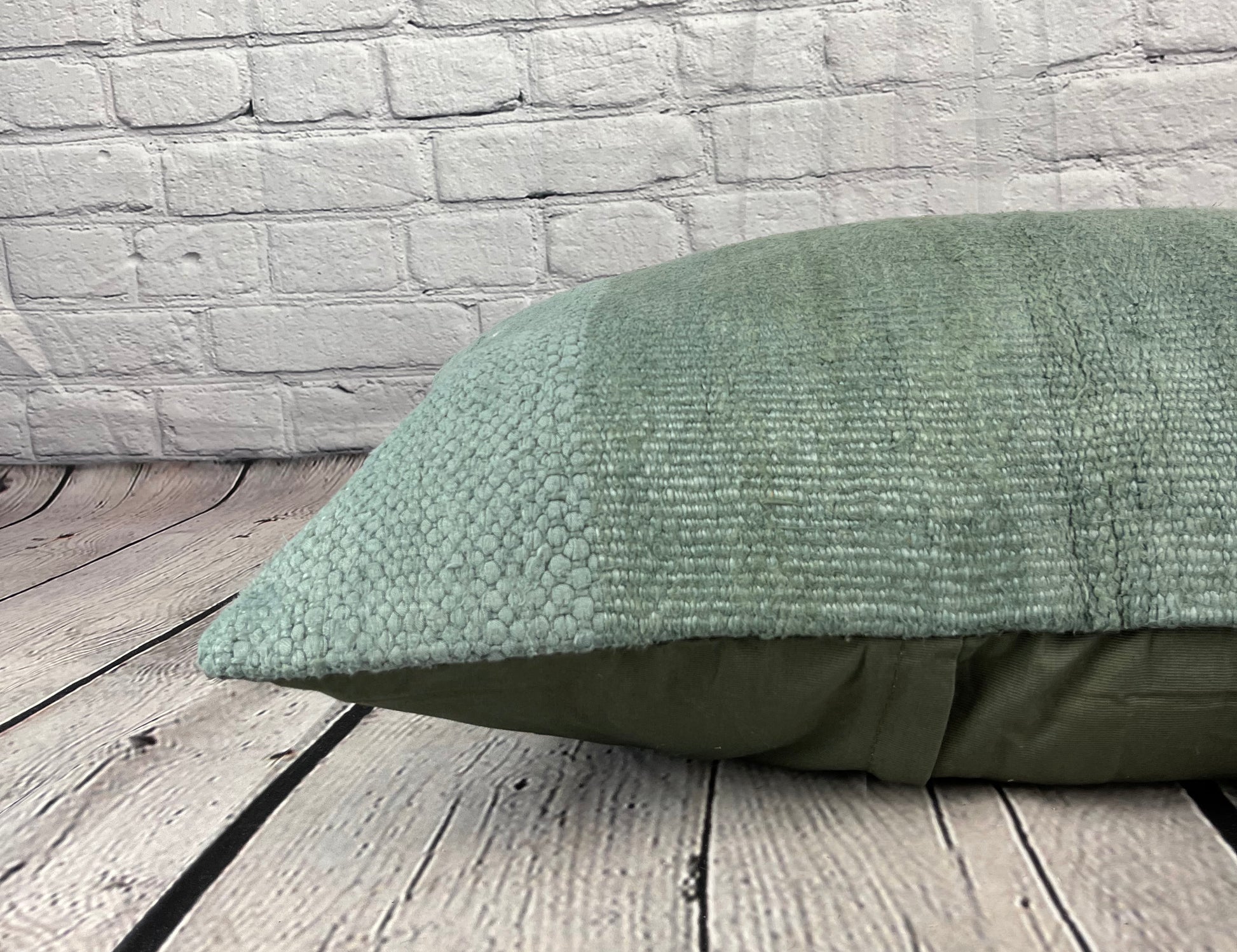 16 x 24 Hemp Pillow Turkish Cushion Natural Spanish Green Pillow Cushion Cover #6408