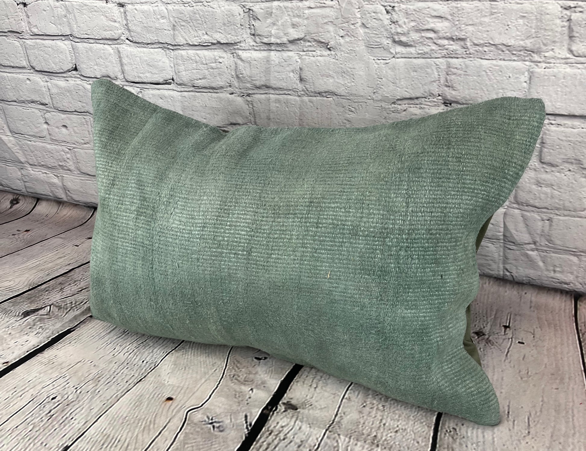 16 x 24 Hemp Pillow Turkish Cushion Natural Spanish Green Pillow Cushion Cover #6045