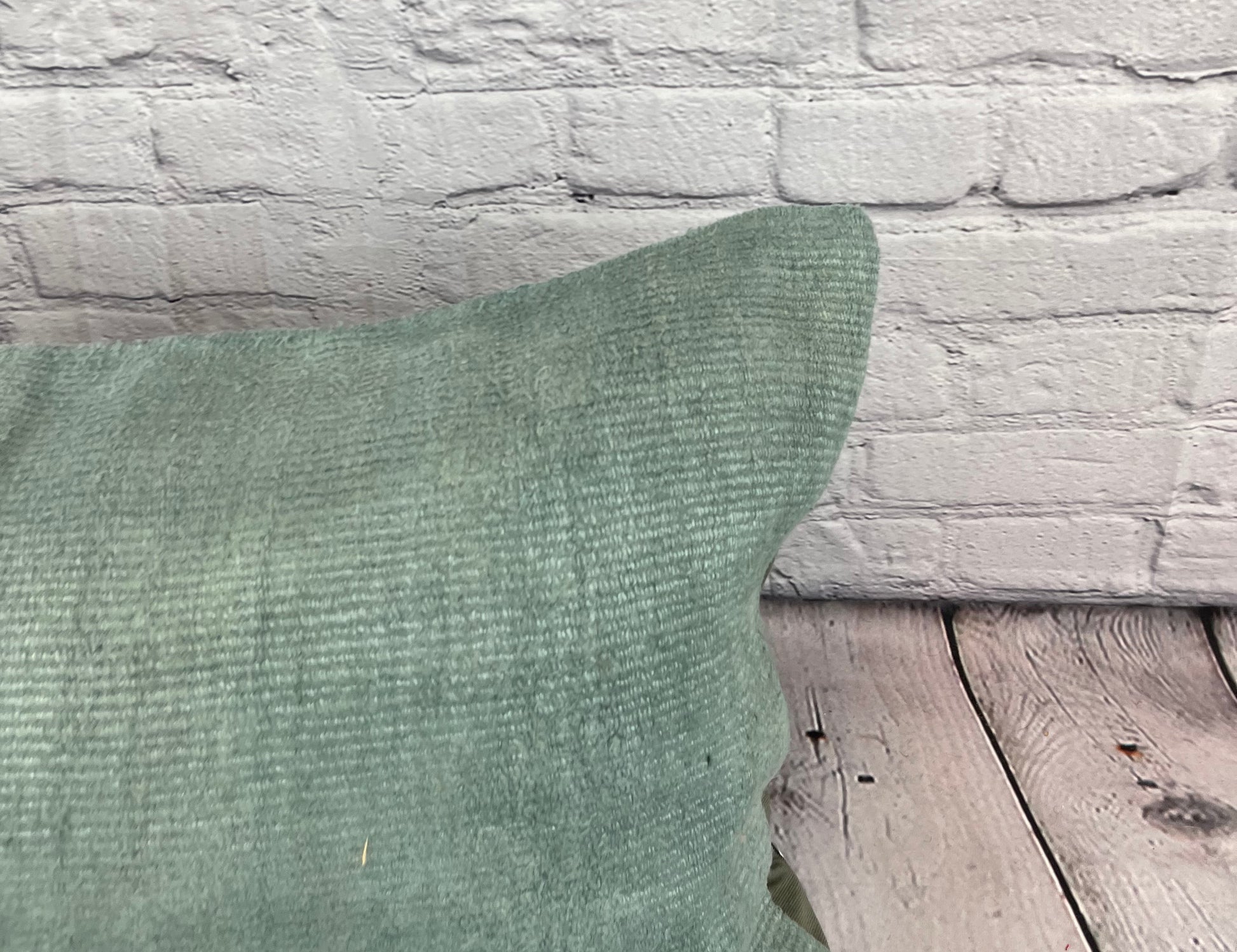 16 x 24 Hemp Pillow Turkish Cushion Natural Spanish Green Pillow Cushion Cover #6045