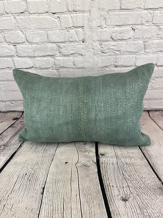 16 x 24 Hemp Pillow Turkish Cushion Natural Spanish Green Pillow Cushion Cover #6029