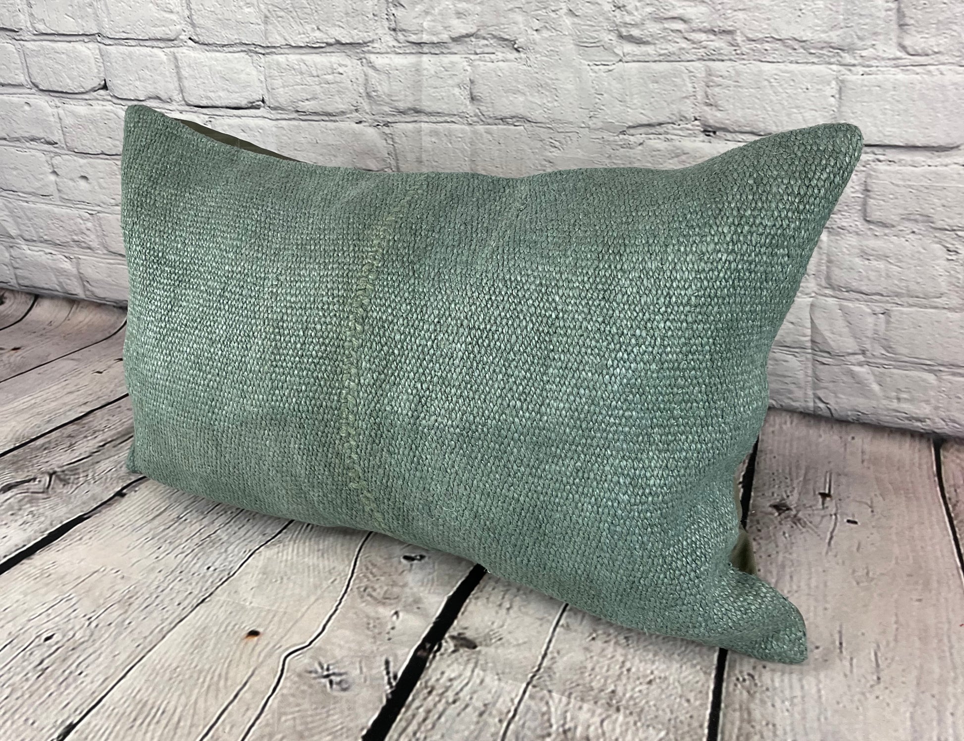 16 x 24 Hemp Pillow Turkish Cushion Natural Spanish Green Pillow Cushion Cover #6029
