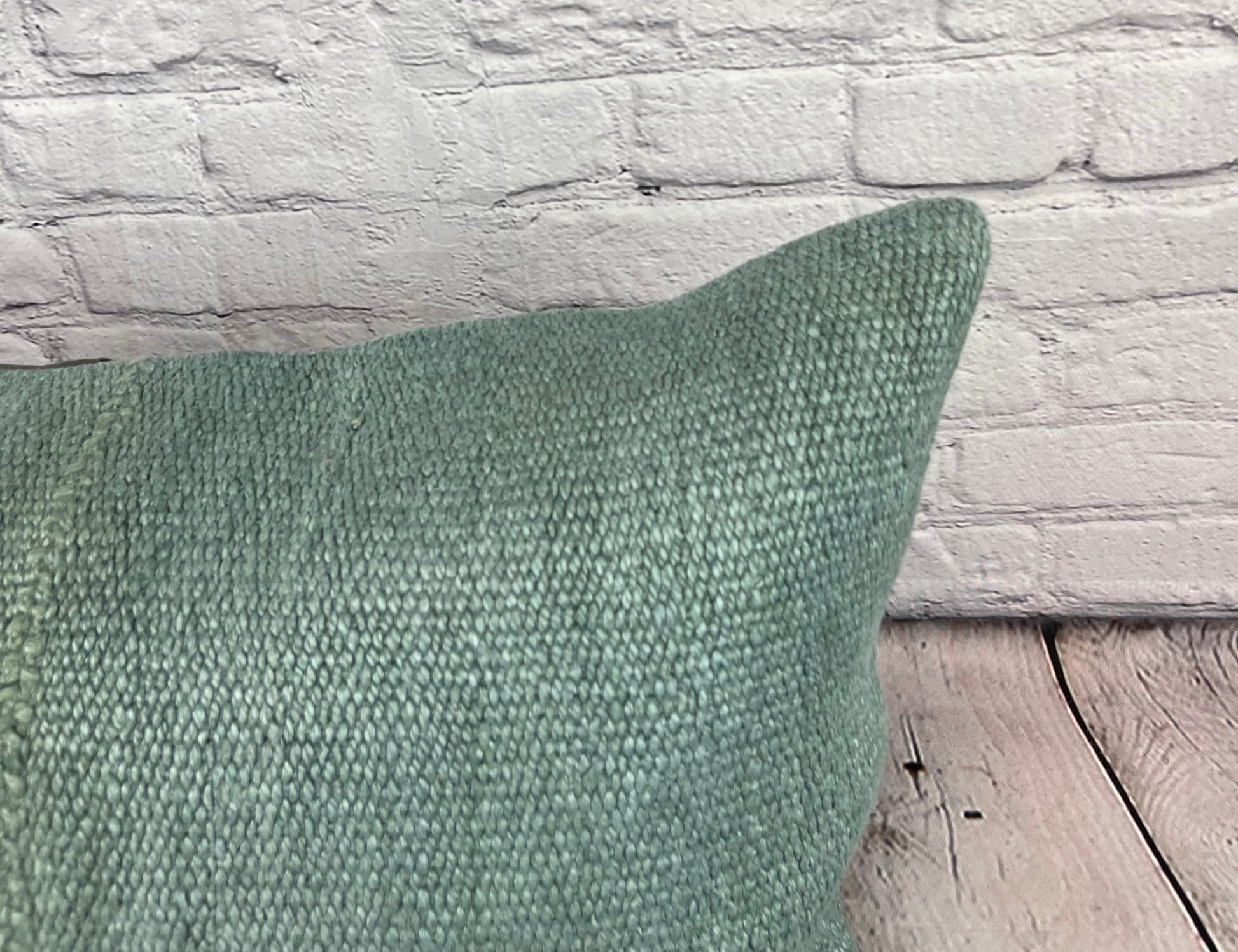 16 x 24 Hemp Pillow Turkish Cushion Natural Spanish Green Pillow Cushion Cover #6029