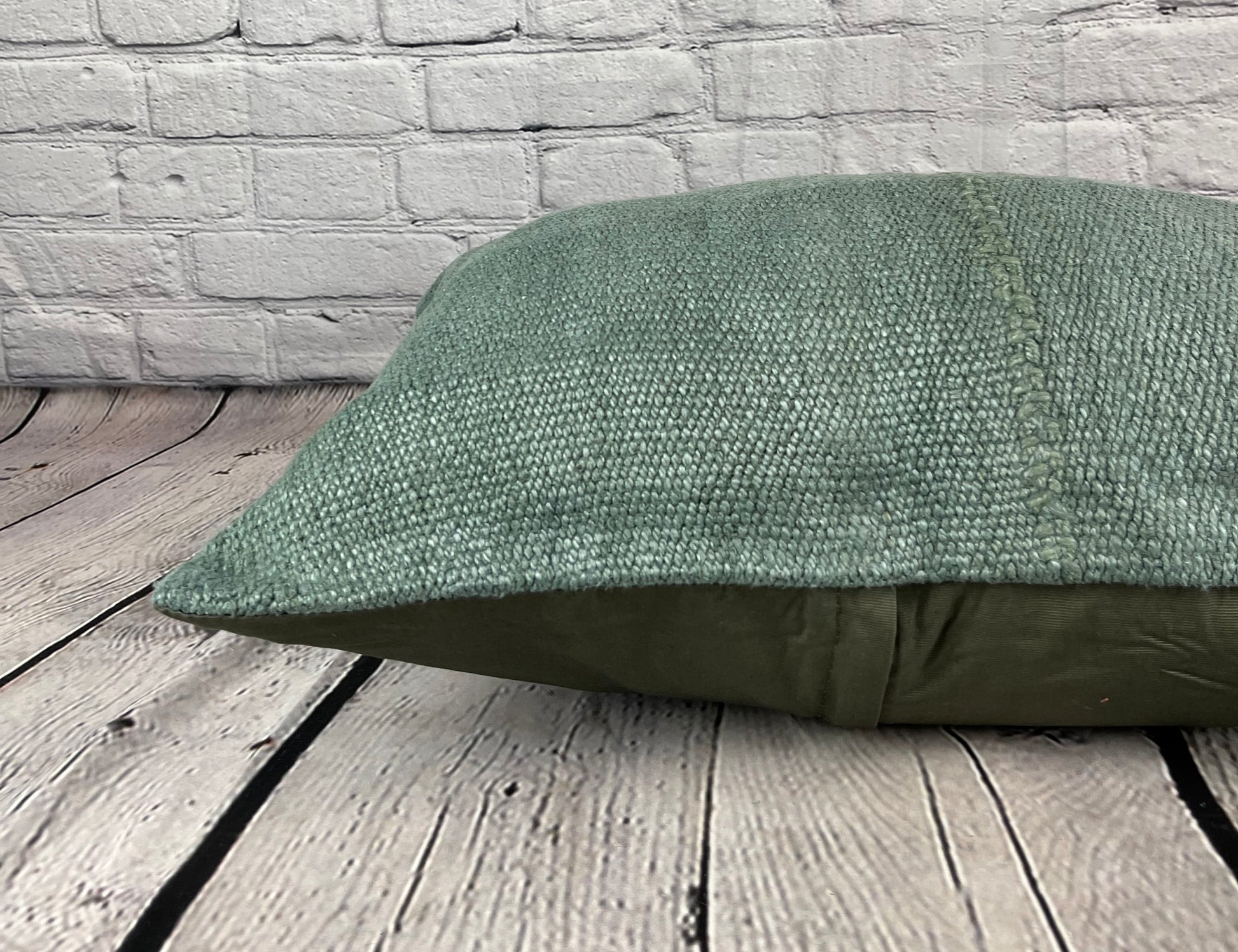 16 x 24 Hemp Pillow Turkish Cushion Natural Spanish Green Pillow Cushion Cover #6029
