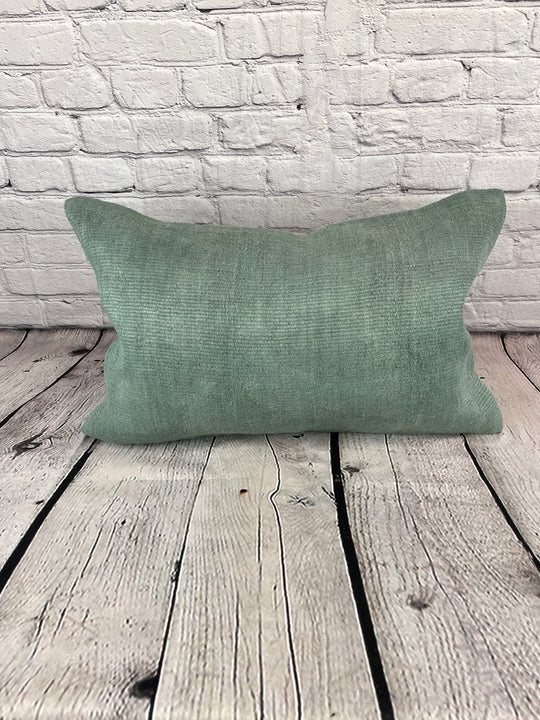 16 x 24 Hemp Pillow Turkish Cushion Natural Spanish Green Pillow Cushion Cover #6026