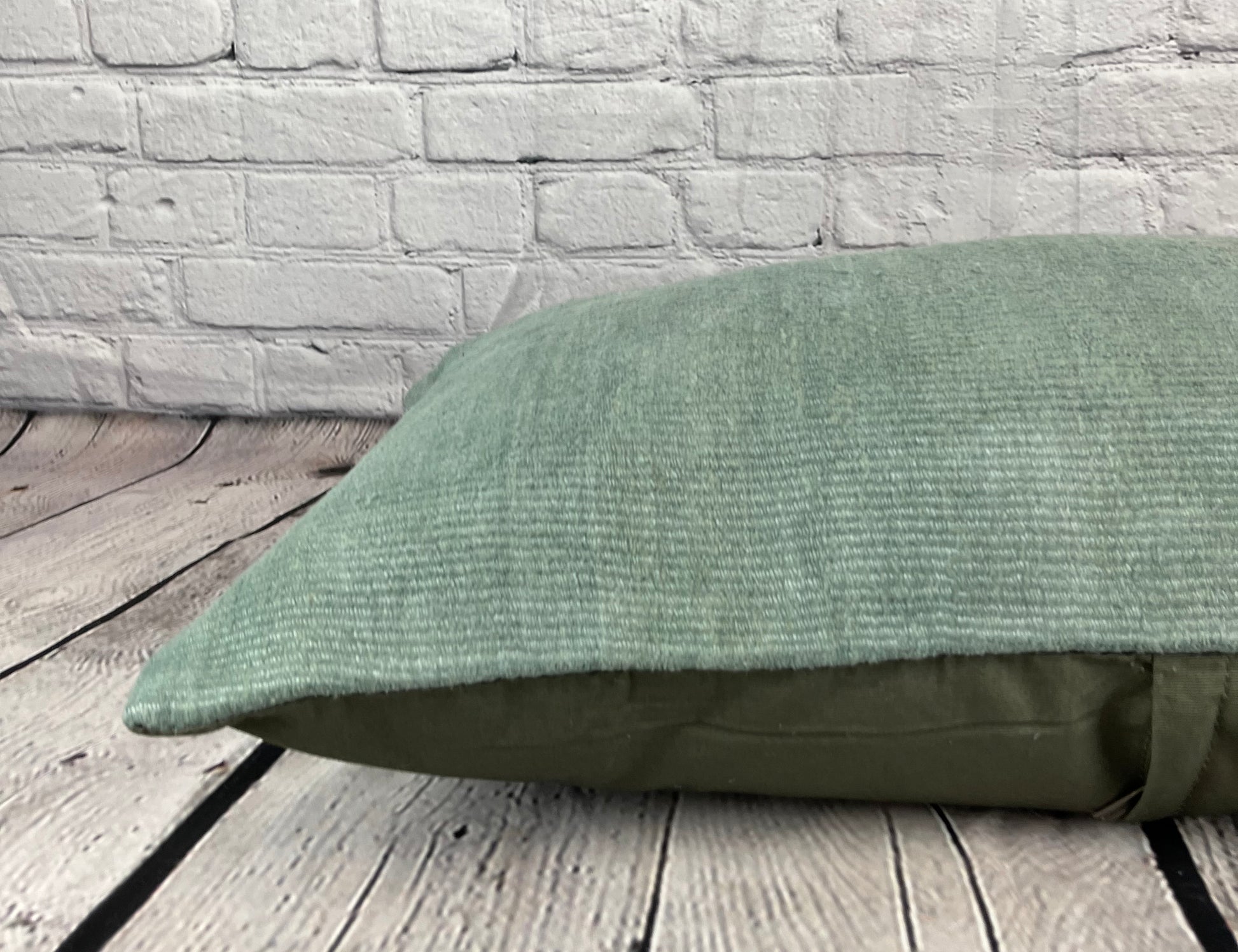 16 x 24 Hemp Pillow Turkish Cushion Natural Spanish Green Pillow Cushion Cover #6026