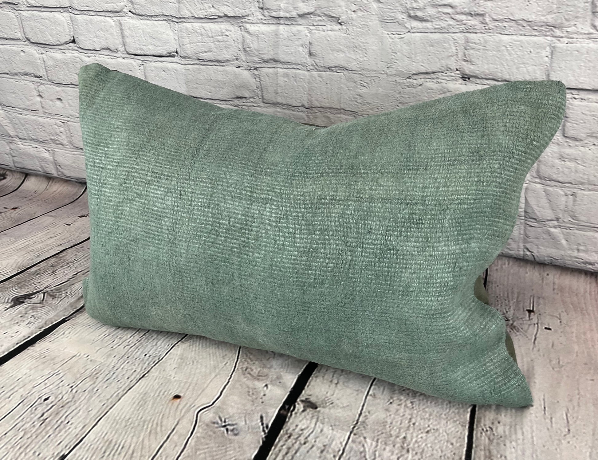 16 x 24 Hemp Pillow Turkish Cushion Natural Spanish Green Pillow Cushion Cover #6033