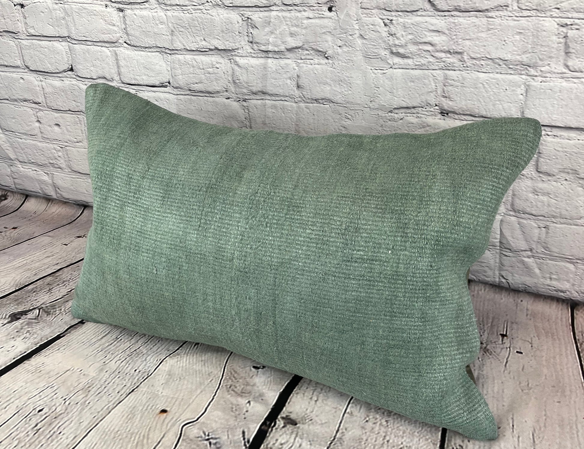 16 x 24 Hemp Pillow Turkish Cushion Natural Spanish Green Pillow Cushion Cover #6037