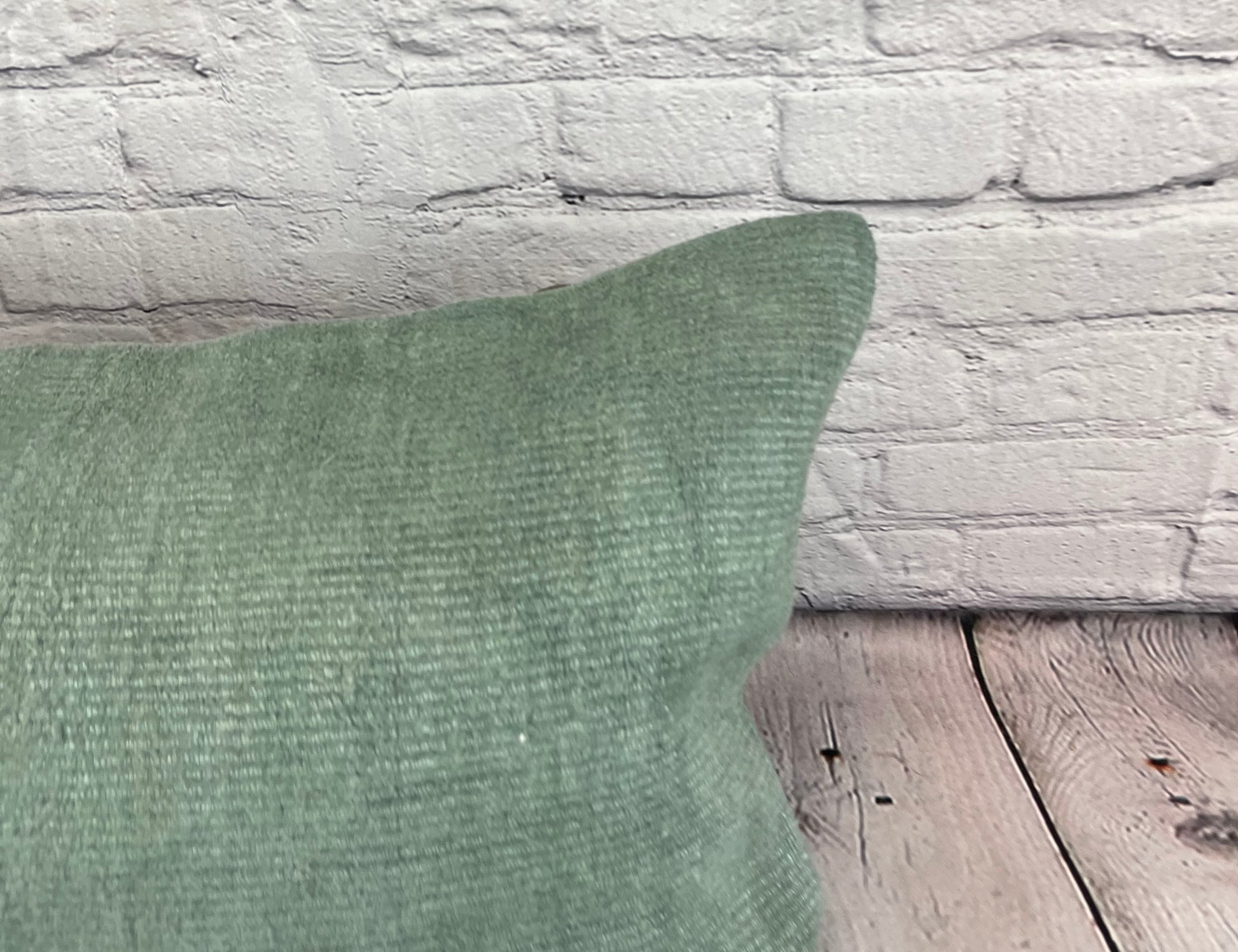 16 x 24 Hemp Pillow Turkish Cushion Natural Spanish Green Pillow Cushion Cover #6037