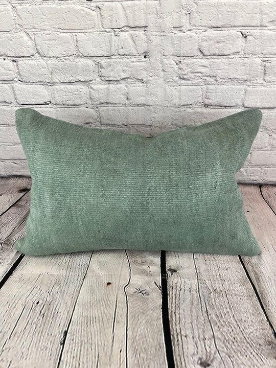 16 x 24 Hemp Pillow Turkish Cushion Natural Spanish Green Pillow Cushion Cover #6039
