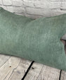 16 x 24 Hemp Pillow Turkish Cushion Natural Spanish Green Pillow Cushion Cover #6039