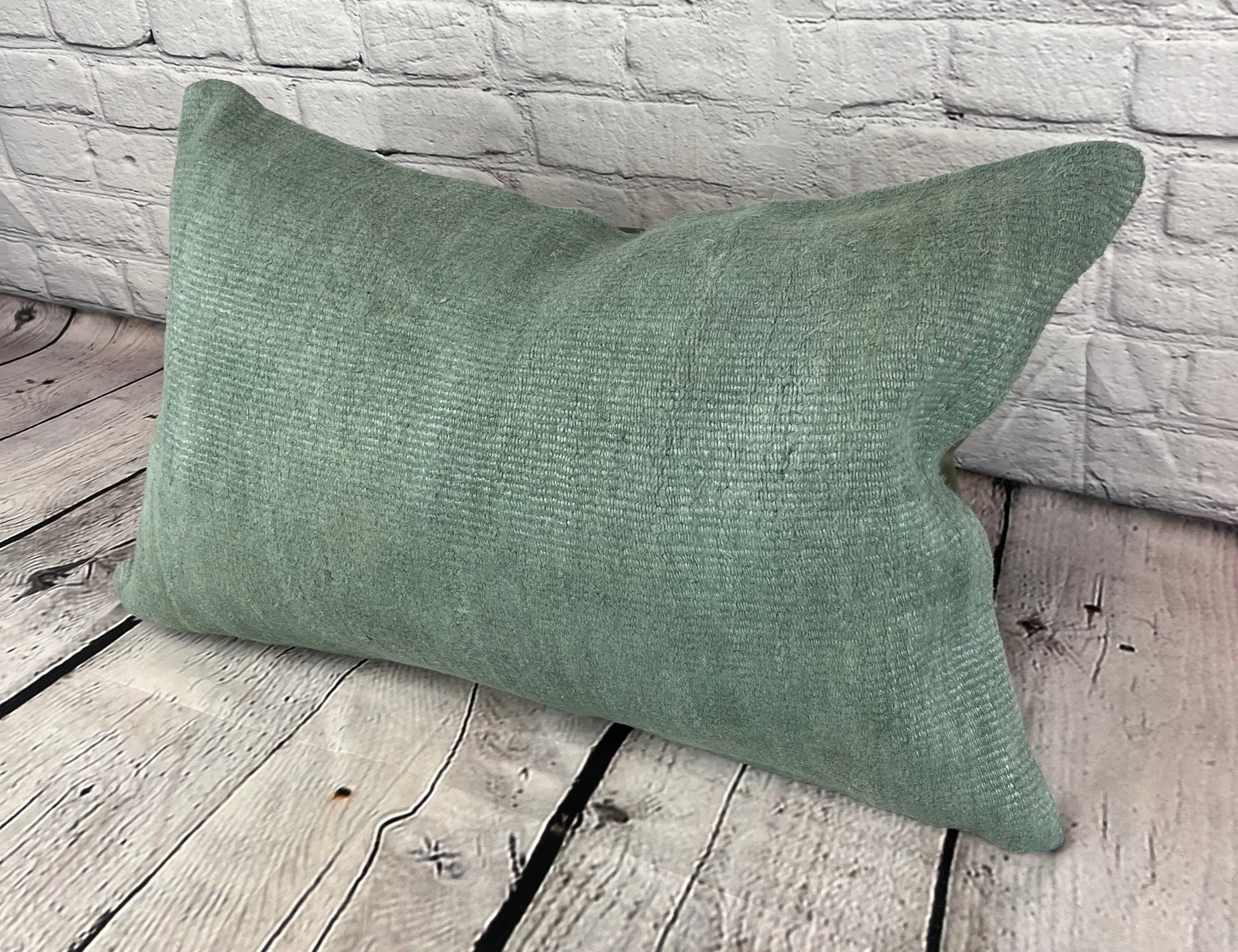 16 x 24 Hemp Pillow Turkish Cushion Natural Spanish Green Pillow Cushion Cover #6039