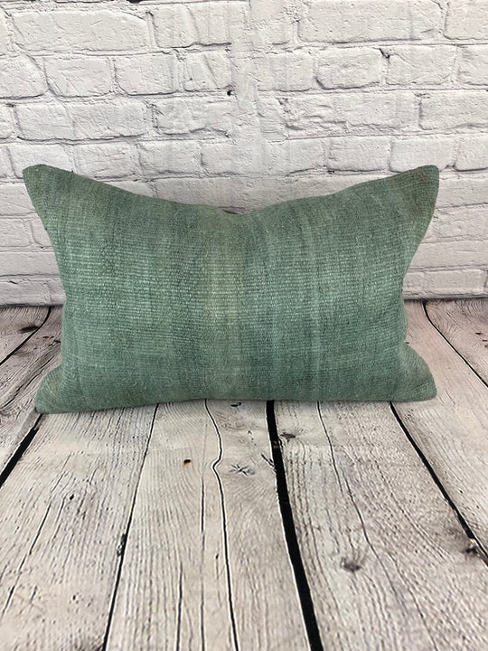 16 x 24 Hemp Pillow Turkish Cushion Natural Spanish Green Pillow Cushion Cover #6025