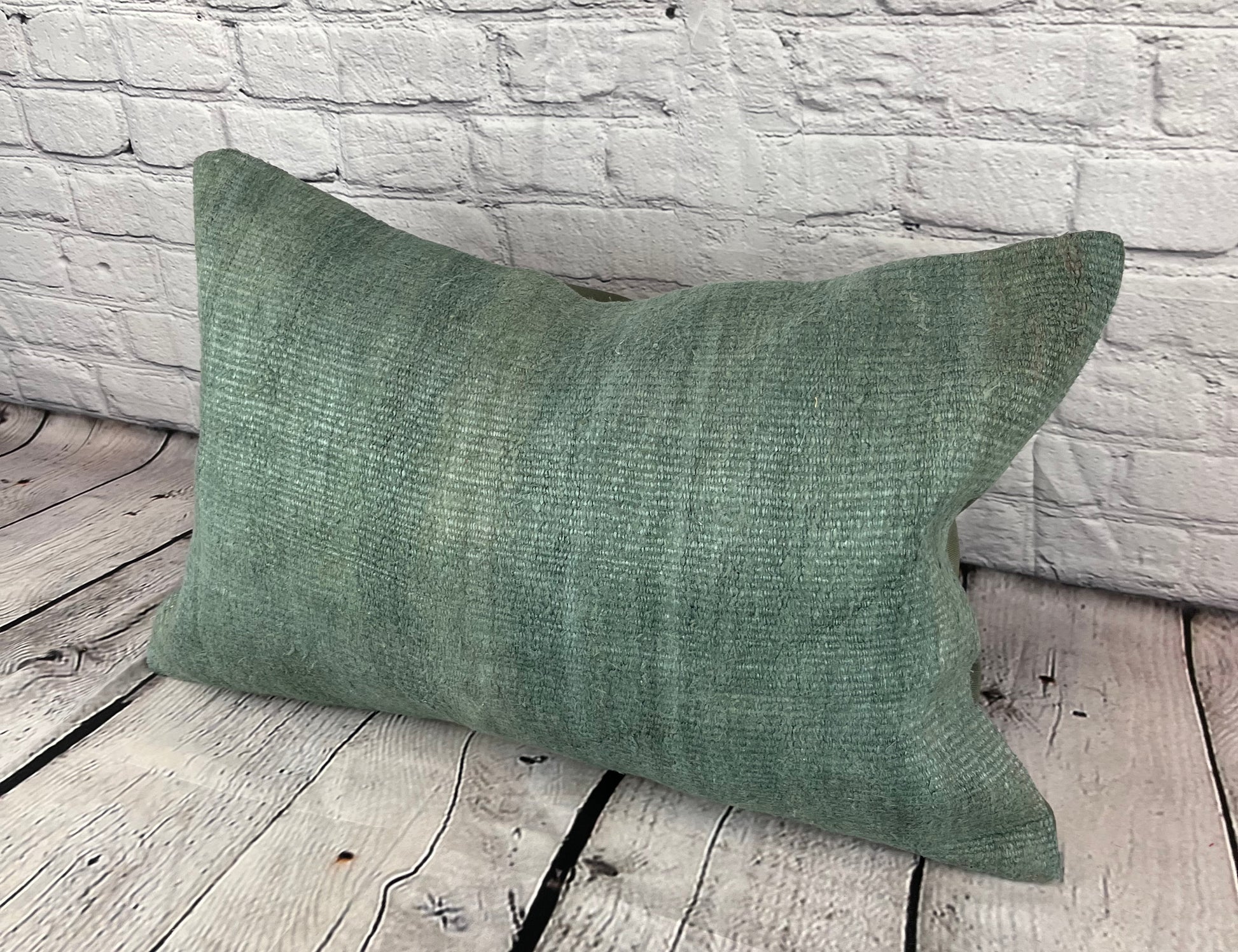 16 x 24 Hemp Pillow Turkish Cushion Natural Spanish Green Pillow Cushion Cover #6025