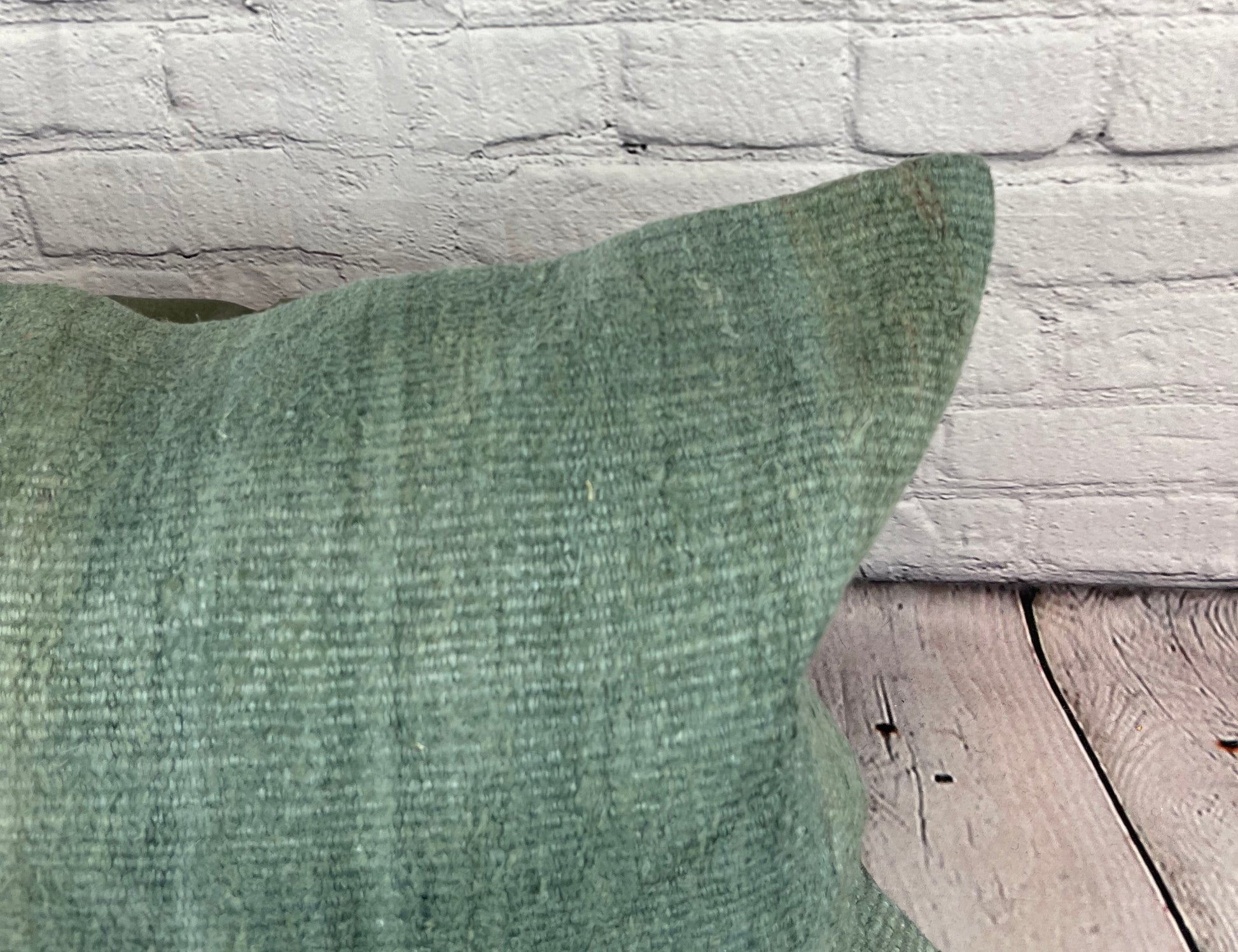 16 x 24 Hemp Pillow Turkish Cushion Natural Spanish Green Pillow Cushion Cover #6025