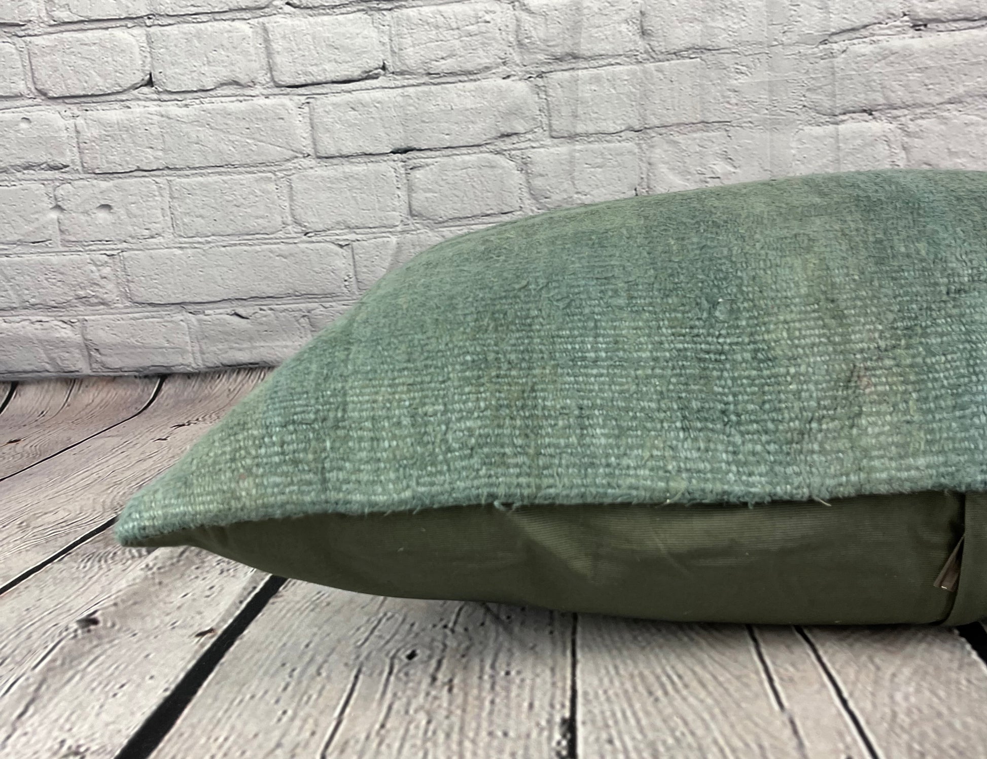 16 x 24 Hemp Pillow Turkish Cushion Natural Spanish Green Pillow Cushion Cover #6025