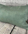 16 x 24 Hemp Pillow Turkish Cushion Natural Spanish Green Pillow Cushion Cover #6033
