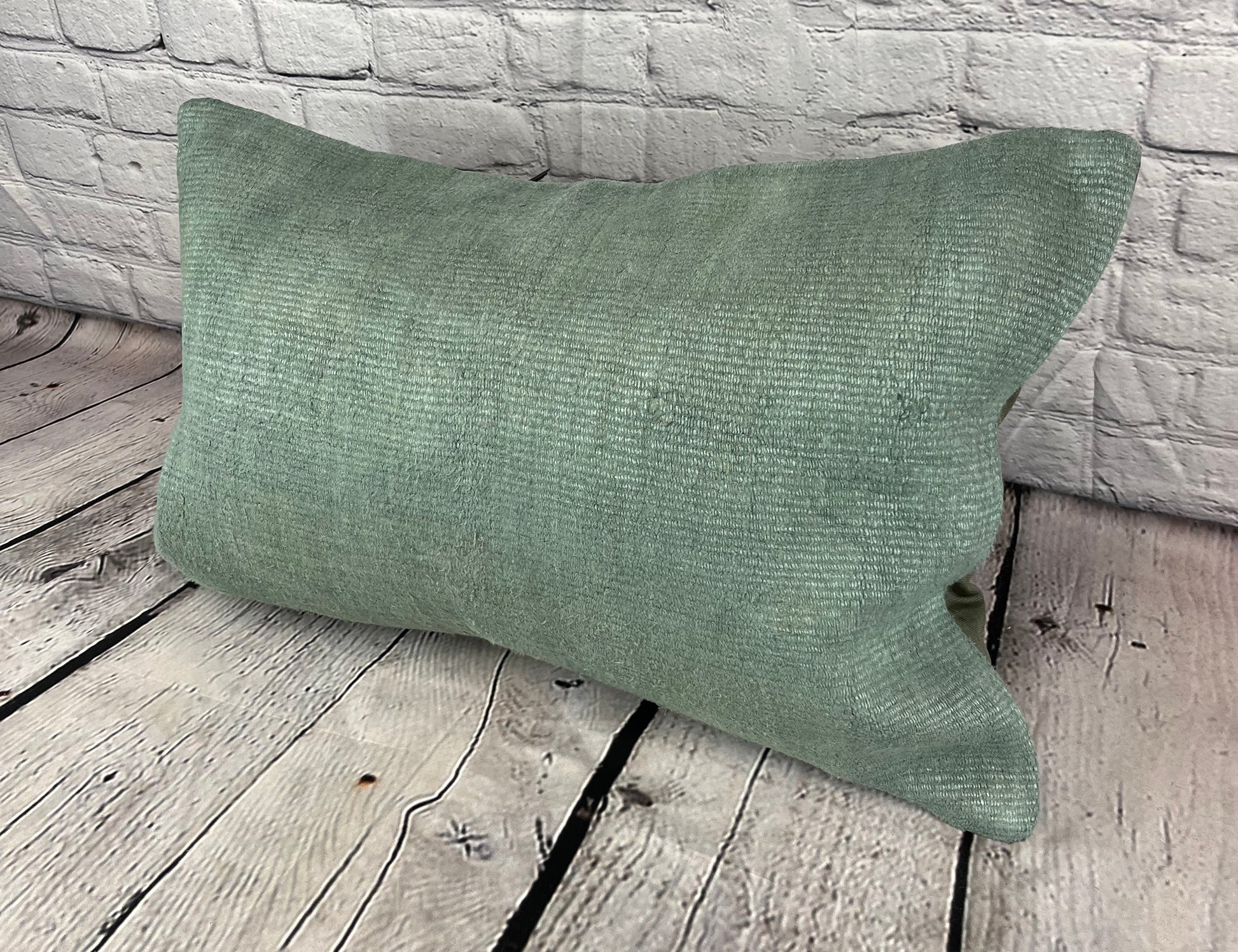 16 x 24 Hemp Pillow Turkish Cushion Natural Spanish Green Pillow Cushion Cover #6033